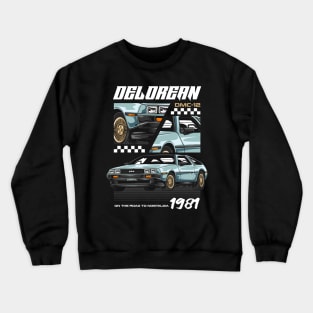 80s Retro Delorean Car Crewneck Sweatshirt